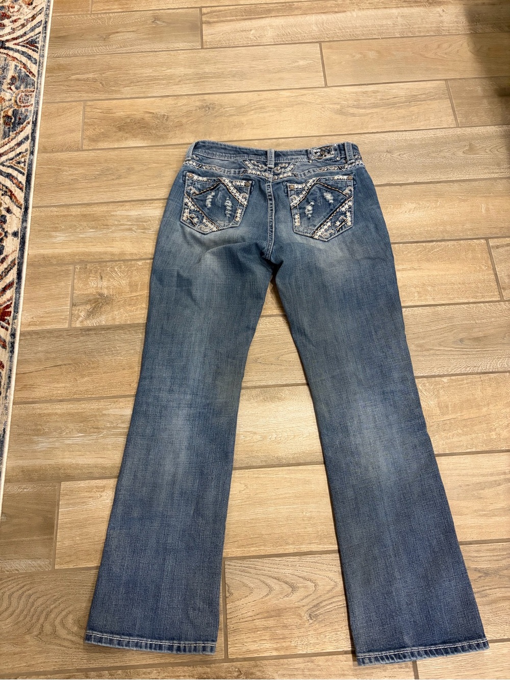Grace in LA Boot Cut Stretch Jeans Bling Pockets size 29 Vintage